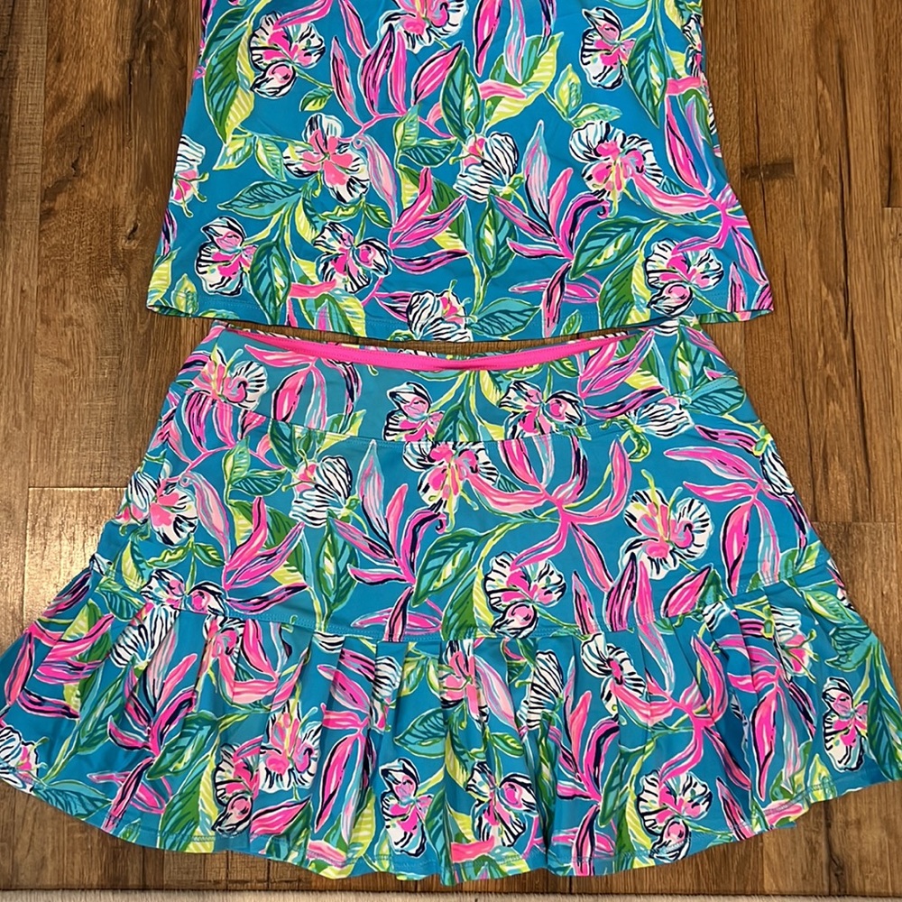 Lilly Pulitzer Luxletic Taye Skort & Matching Top - Picture 2 of 8